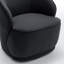 Fauteuil demi-tonneau pivotant en velours Stith-75552399