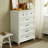 White Solid Wood Accent Cabinet