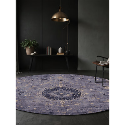 Tapis mauve lavable à la machine