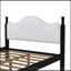 Grand lit plateforme Geib avec tête de lit tapissier-572066262
