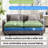86'' Wide Comfy Cloud Couch Sectional Loveseat Sofa With 2 Ottoman-1684640072