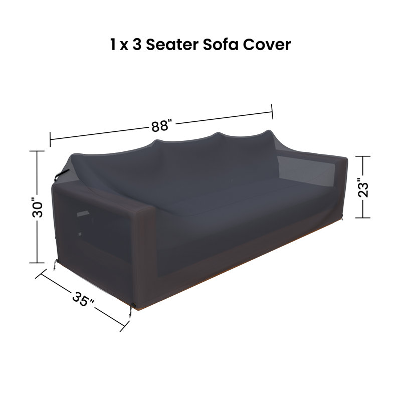 Gazel 87'' Wide Teak Patio Sofa Cover