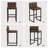 Sturdy Modern Low-Back Counter Height Bar Stools with Metal Frame and Faux Leather Upholstery-1014882652
