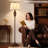 63" Rustic Binette With Floral Cutouts & Light, Vintage Farmhouse Style Standing Lamp Resin Binettes For Living Room, Bedroom,Study (Bulb Included)-1018025229