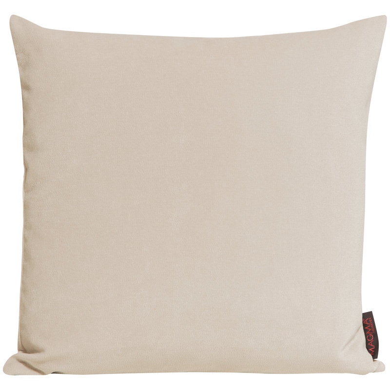 Reversible Throw Pillow, Beige, 19" x 19"