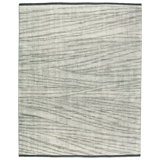 RIZE Hand Knotted Wool Abstract Area Rug in Gray