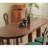 Chinese retro style oval dining table set-105981031