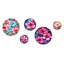 Hibiscus tropical floral - Hibiscus Hibiscus, ensemble d'art mural rond de 5