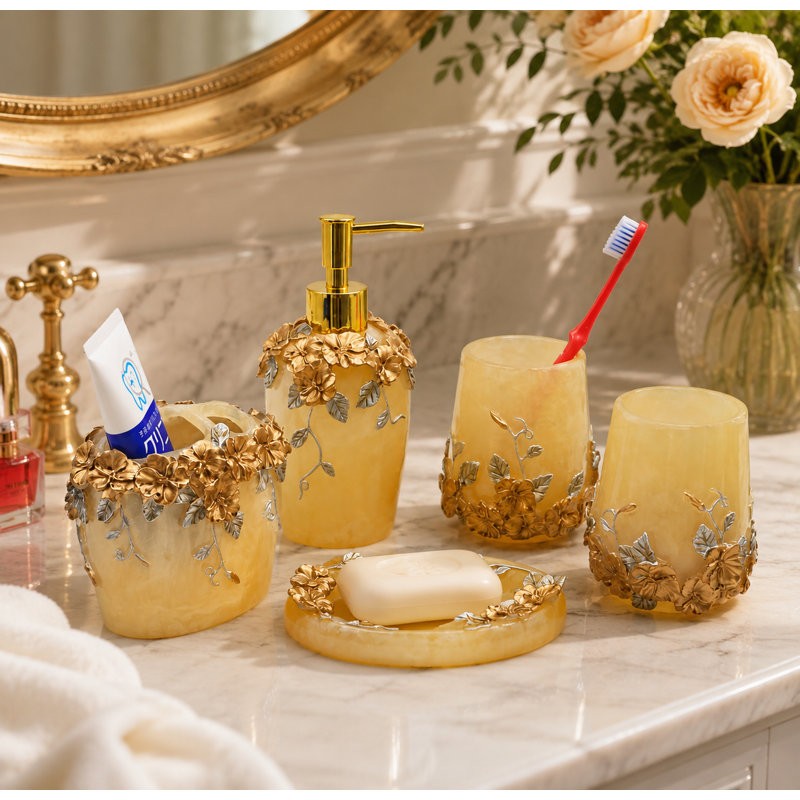 5-piece bathroom accessory set