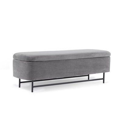 Atiksh Fabric Upholstered Storage Bedroom Bench