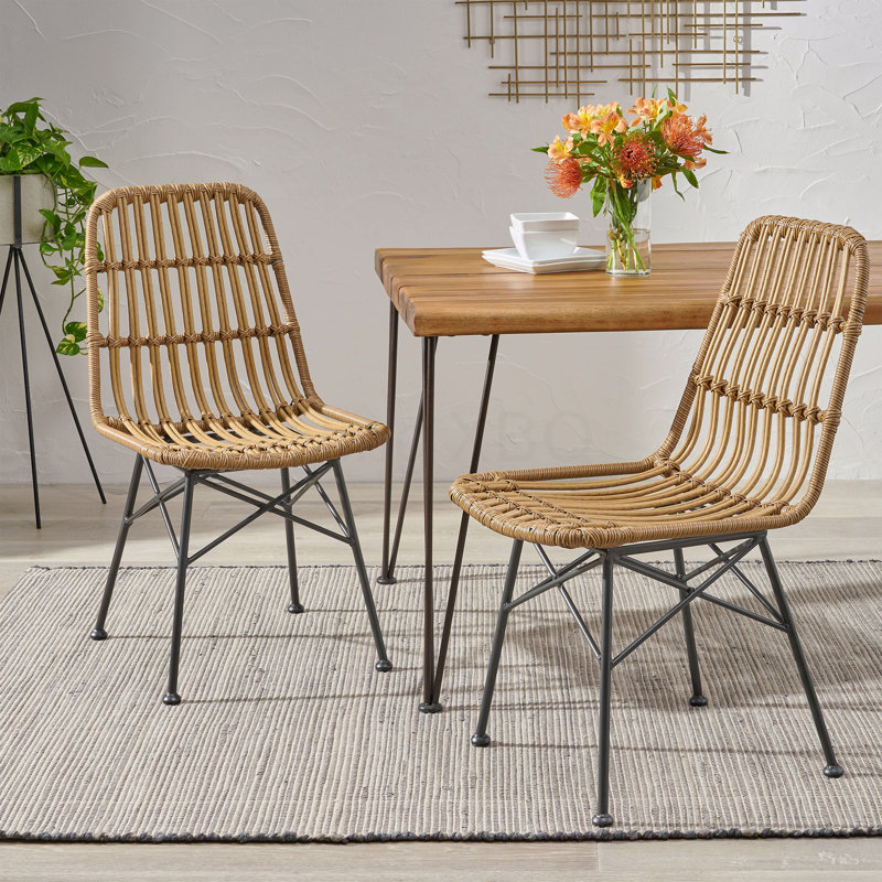 Chaise de patio Sawtelle, Marron clair