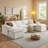 158" Modular Sectional Sofa, Double-Layer U-Shaped Cushion Cloud Comfort Couch-646624357-643902668