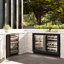 ZLINE Edition 24" Touchstone Fridge w/ DuraSnow Glass Door & Gold Handle-1998559267