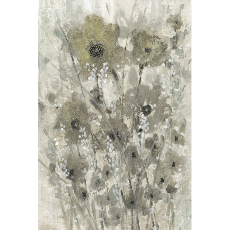 «Shimmering Flowers II» par Timothy O 'Toole - peinture sur toile tendue, H 18 po x l 12 po