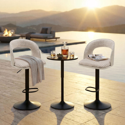 Outdoor Waterproof Textilene Swivel Bar Chair