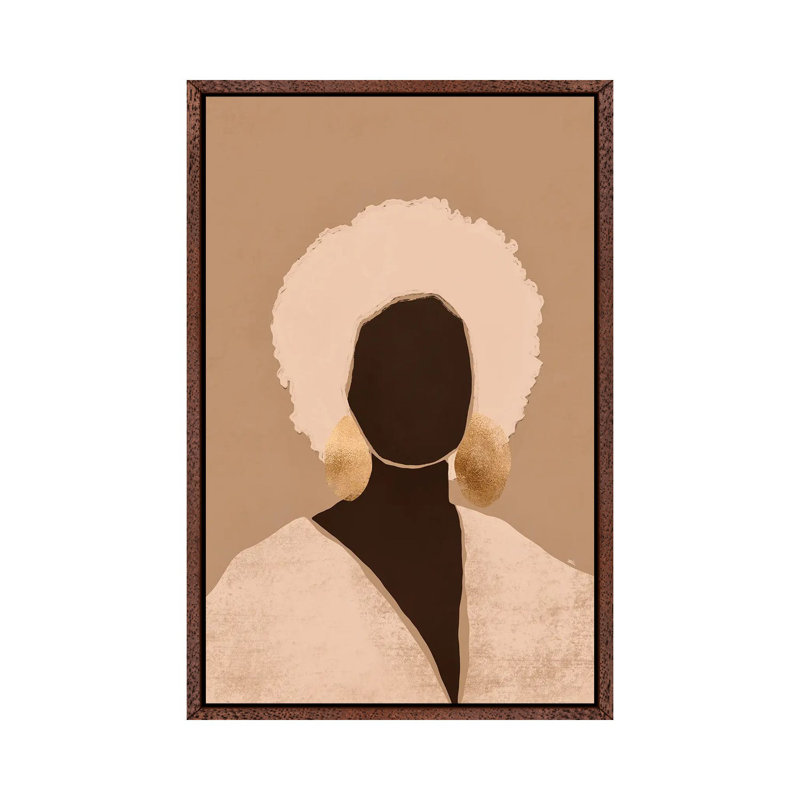 Patricia 1 Piece Wall Art on Canvas, 66.04 cm H x 45.72 cm W, Classic Brown Wood Framed Canvas