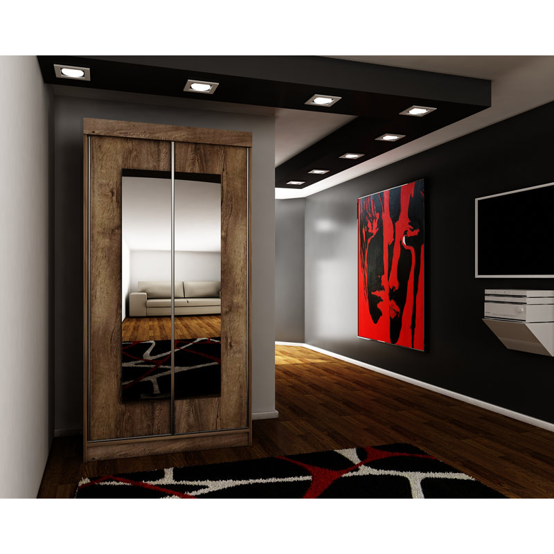 Makaylie 2 Door Wardrobe, Walnut