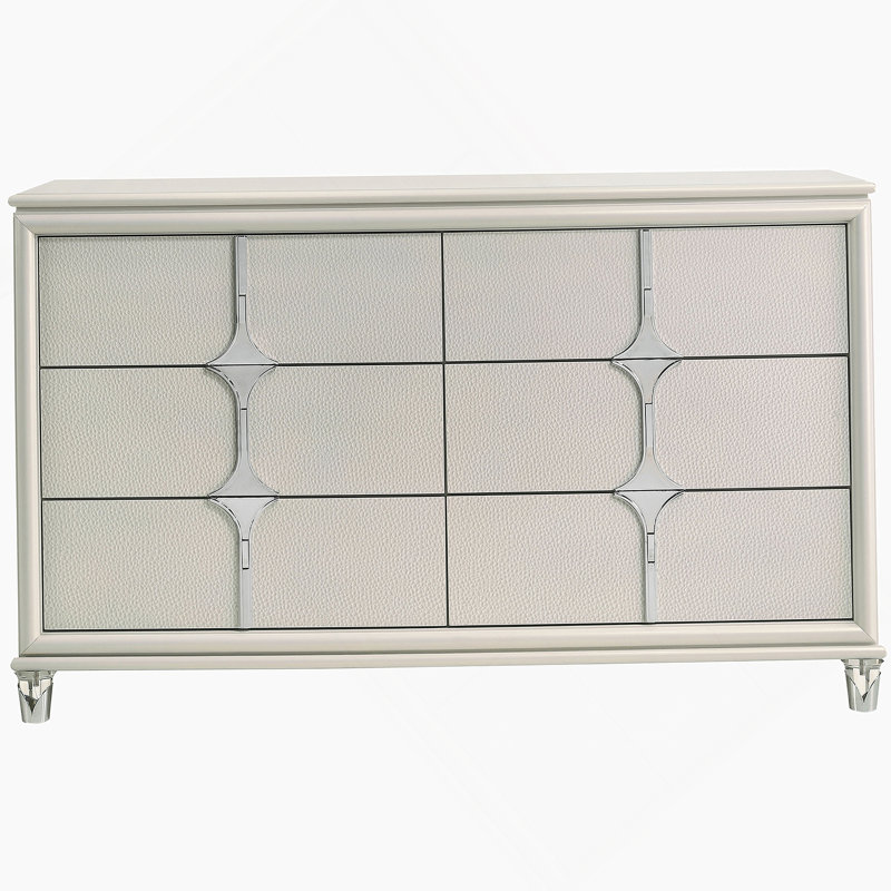 Commode blanche à 6 tiroirs