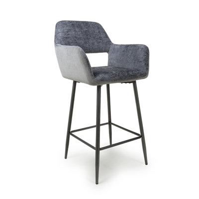 Oldow Upholstered Counter Stool with Metal Frame
