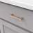 Heritage Designs Pier Handle Pull - 3-3/4" Center to Center Cabinet Pull Brushed Brass - Contemporary Hardware for Drawers & Cabinets    -70214958-116301923