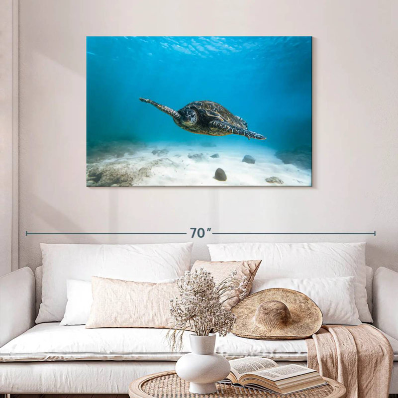 Crowle Blue Turtle, 30" H x 45" W