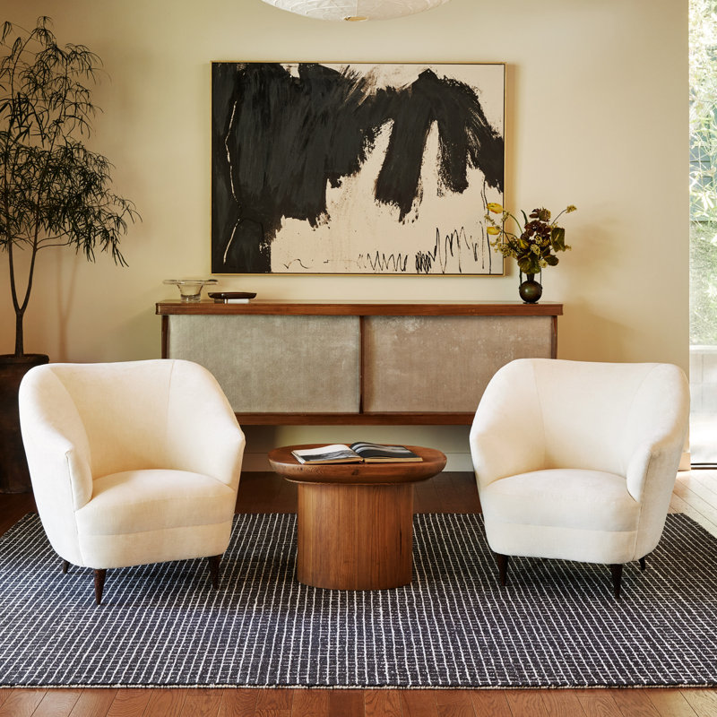 Katasha Checked Wool Area Rug, Runner 2'6" x 8'
