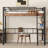 Loft Bed with LED and Built-in Desk-1511350163