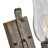 Antique-Style Wall Lantern Sconce Set with Curved Metal Arm(ste of 2)