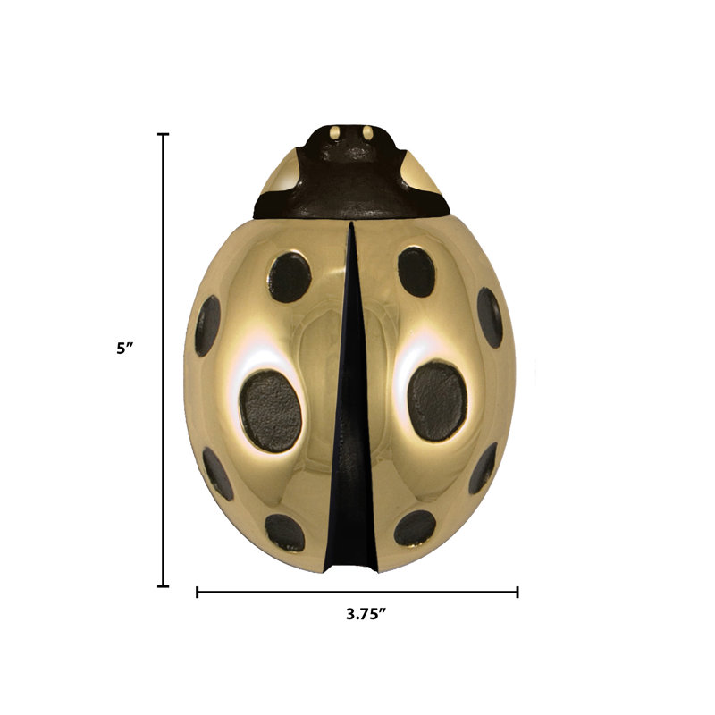 Heurtoir de porte coccinelle, Laiton