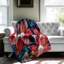 Couverture moderne en sherpa Premium Flower Expression - 1 pièce-2143075891