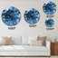 Art liquide dans les tons de bleu foncé II - horloge murale moderne-264756188