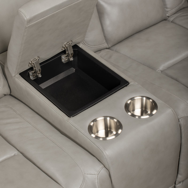Causeuse inclinable électrique en cuir Breckenridge, Power - Touch Panel, P2
