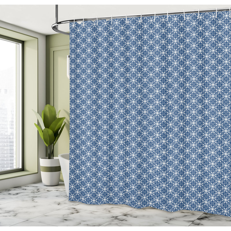 East Urban Home Ethnic Shower Curtain Classical Talavera Design, 84"H x 69"W