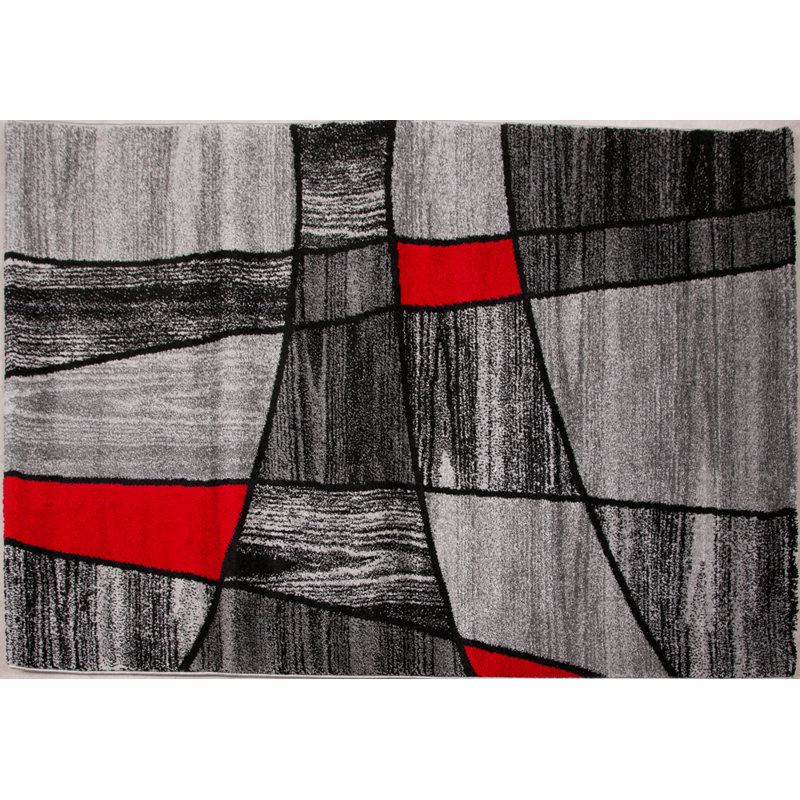 Saltzman Geometric Shag Area Rug, Rectangle 133 x 195cm