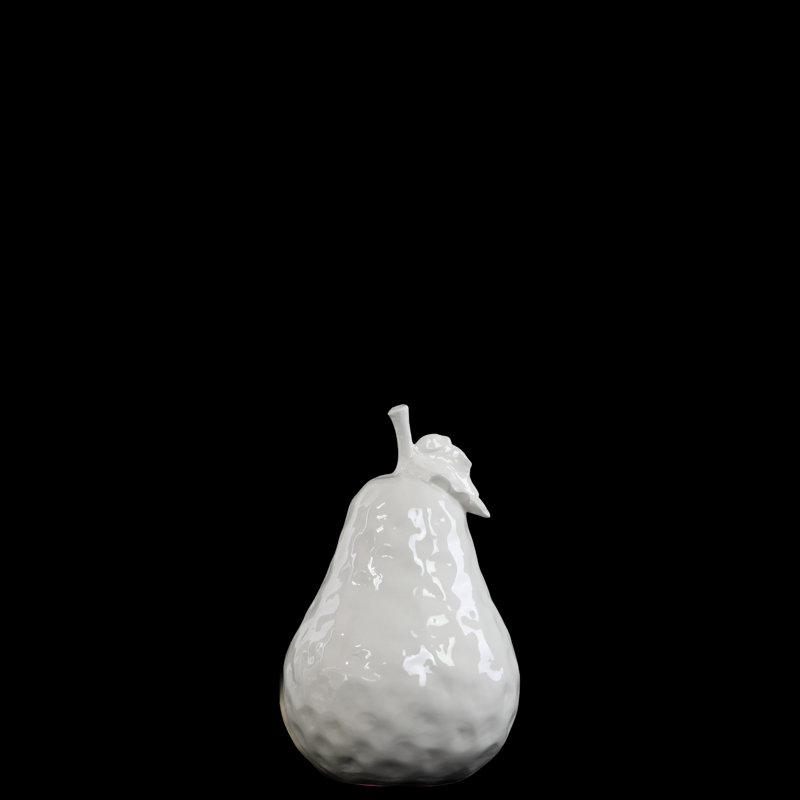 Figurine poirier en céramique Maraca, H 7,75 po x l 5,25 po x P 5,25 po, Vert