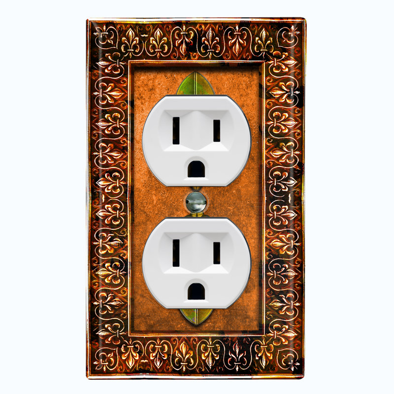 Duplex Outlet Standard Wall Plate, Orange