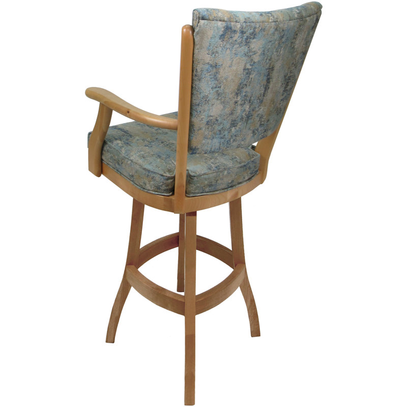 Très grand tabouret pivotant en bois Irminger, Tabouret de comptoir (siège d'une hauteur de 26 p
