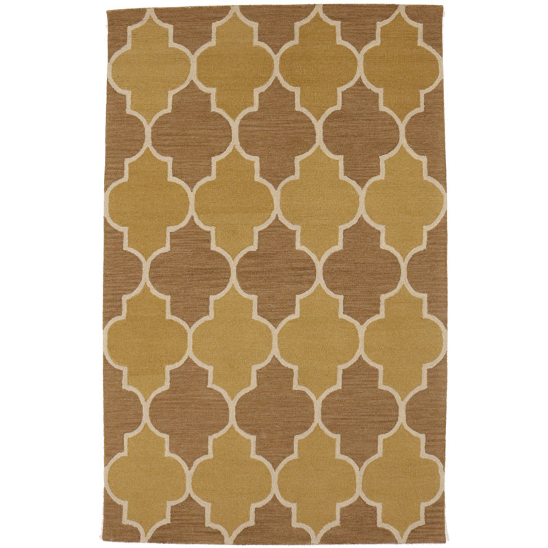 Tapis oriental doré moderne 5 x 8