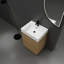 Meuble-lavabo autoportant de style minimaliste moderne avec lavabo et tiroirs en résine-556657153-556657157
