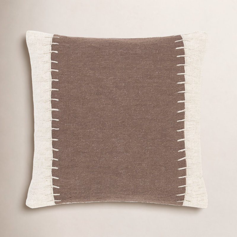 Nolea Reversible Throw Pillow, Polyester/Polyfill, Brown