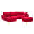 100 % polyester rouge est en rupture de stock