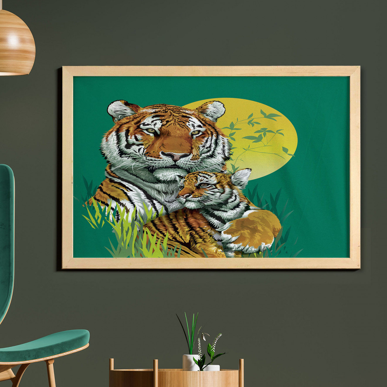 Modern Abstract Safari Cheetah Art Print by Simple Suol