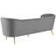 Canapé en velours courbé et capitonné Silver Orchid Adams par Modway-770032700
