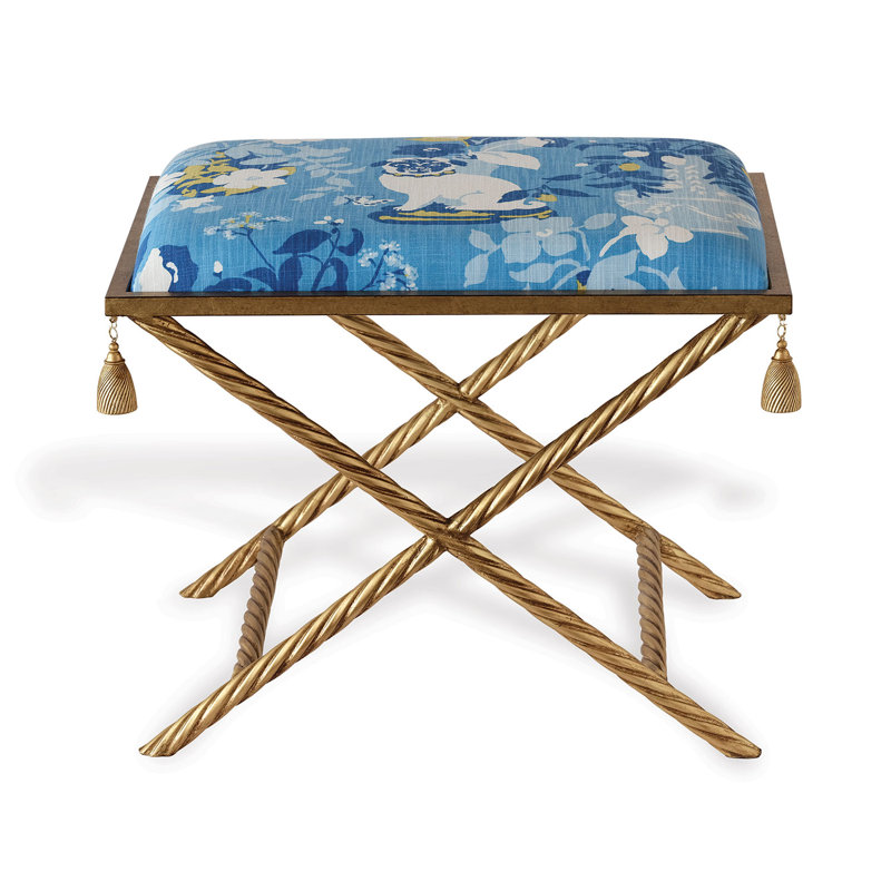 Delfern Cotton Accent Stool