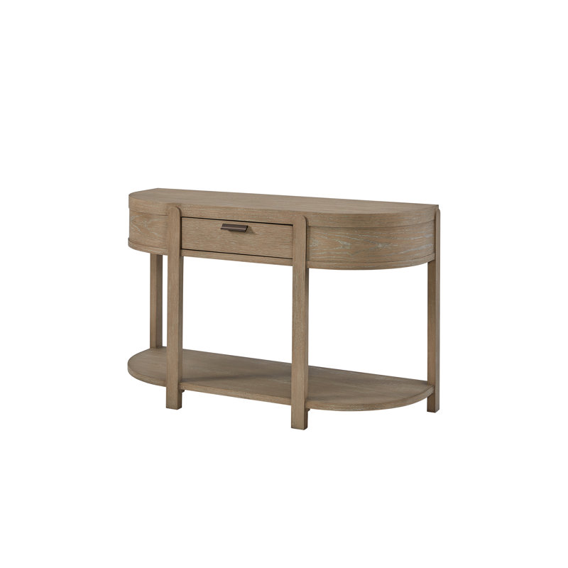Console incurvée à 1 tiroir - Caramel