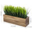 25cm Faux Onion Grass Grass in Wood Planter