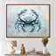 Minimalisme bleu crabe impression I - impression sur toile crabe-224169596-241578775