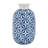 Decorative Ceramic Geometric Table Vase for Home Decor - Patterned Flower Vase for Shelf Styling and Living Room Display, Blue-1419264248