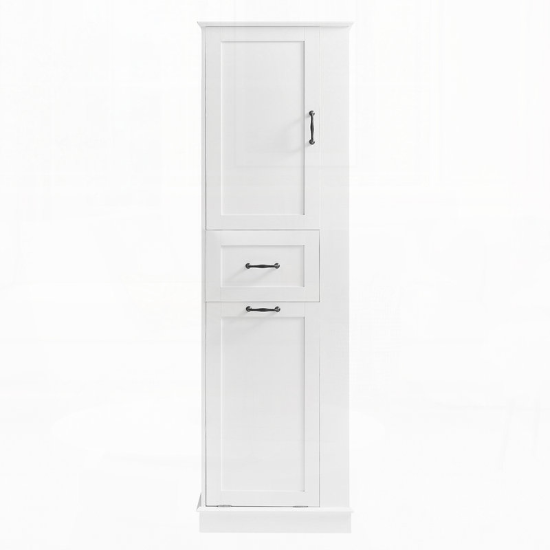 Grande armoire de rangement moderne, compartiment inclinable, tablettes réglables, Blanc