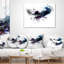 Tache multicolore bleu foncé - coussin imprimé abstrait-30423065-30423069